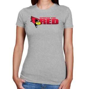   Redbirds Ladies Ash Spread the Red Slim Fit T shirt