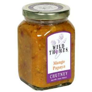 Wild Thymes Chutney Mango Papaya 11 OZ (Pack of 6)  