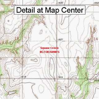 USGS Topographic Quadrangle Map   Squaw Creek, Oklahoma (Folded 