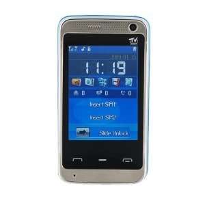  Quad band FM Touch Screen Dual Sim Standby Cell Phone (White) Cell 