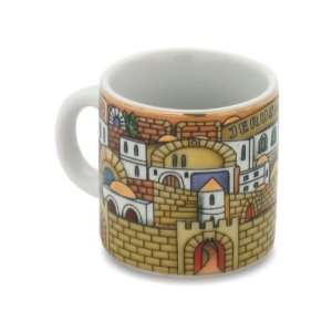  6 Centimeter Ceramic Mug with Colorful Jerusalem 