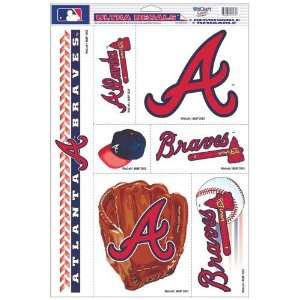   Braves Decal Sheet Car Window Stickers Cling