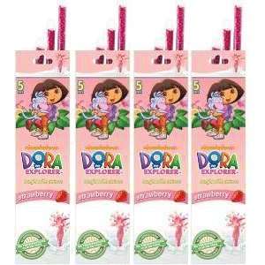 Dora the Explorer Magic Milk Straws(4 Pack) Strawberry  