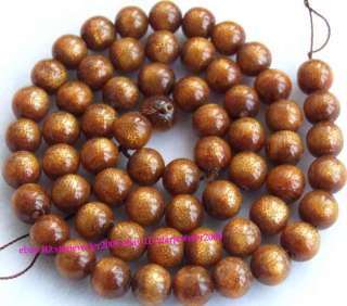 7mm Beautiful Golden Ocean Coral Round loose Beads 16  
