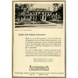1921 Ad Indiana Limestone Architecture Spiegel Home Detroit Michigan 