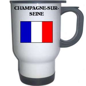  France   CHAMPAGNE SUR SEINE White Stainless Steel Mug 