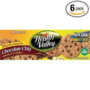Health Valley Oatmeal Chocolate Chip Cookies, 7.3 Ounce Packages (Pack 