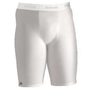   Mid Thigh Midweight Lycra Sport Shorts White Medium