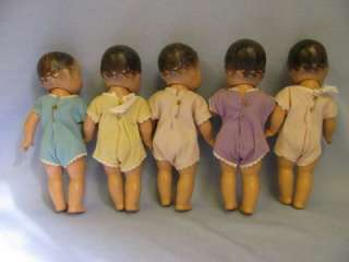 Alexander c1935 DIONNE QUINT TODDLERS Rompers/Tags  
