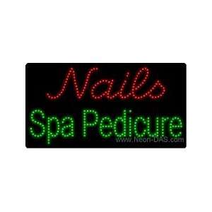  Nails Spa Pedicure Outdoor LED Sign 20 x 37: Home 
