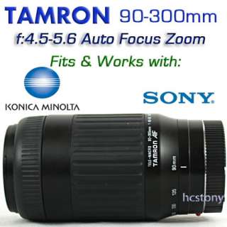 SONY MINOLTA Mount TAMRON 90 300mm AF 62DM Zoom Lens~75 300~BARGAIN 