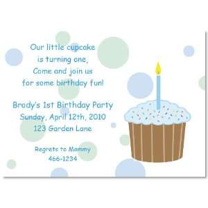  Boy Cupcake Party Invitations