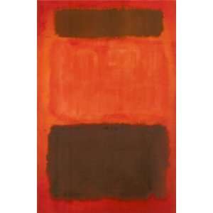  Mark Rothko 22W by 33H  Brown and Black in Reds, 1957 