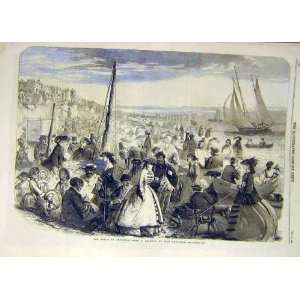  1859 Beach Brighton Runciman Sketch People Sea Side