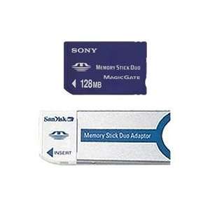  128MB Memory Stick Duo Sony MSH M128 with adapter (CQW 