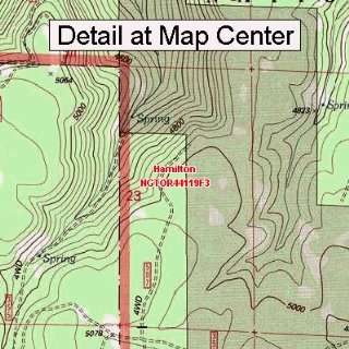  USGS Topographic Quadrangle Map   Hamilton, Oregon (Folded 