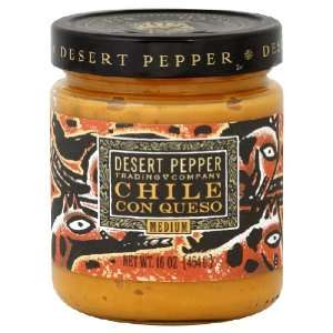 Desert Pepper, Chile Con Queso, 16 Ounce (6 Pack)  Grocery 