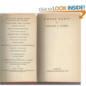  Whose Body?: Dorothy L. Sayers: Books