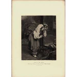  In The Studio by H. Schlesinger   Vintage Engraving 