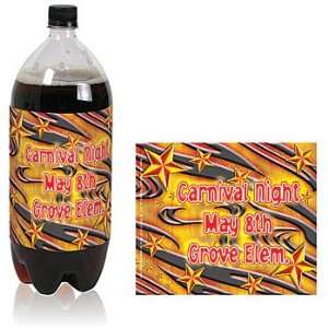  Carnival Stars Personalized Soda Bottle Labels   Qty 12 