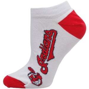   Indians Ladies White Arched Team Name Ankle Socks: Sports & Outdoors