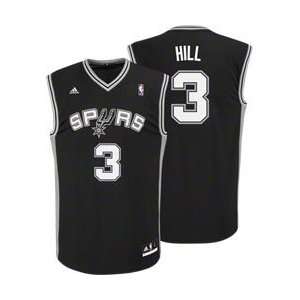   NBA San Antonio Spurs #3 George Hill Black Throwback Basketball Jersey