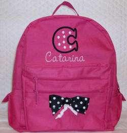 Personalized Girl Backpack Monogrammed School Book Bag  