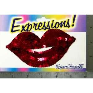 com Hot Lips Sequin Applique   Red   SM5332RD. Expressions Sequin 