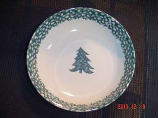 Tienshan Sponge Folkcraft Holiday Pines/Pine Cone Serving Bowl  