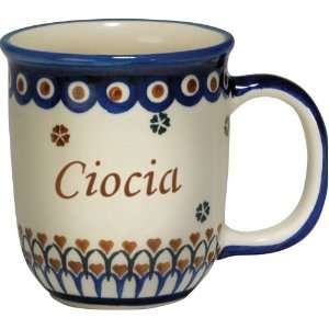  New Polish Pottery 12oz Mug   CIOCIA, AUNT Patio, Lawn & Garden