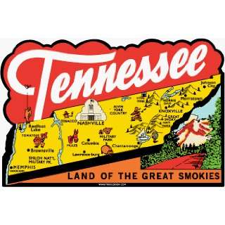   Fridgedoor Tennessee Great Smokies Travel Decal Magnet Automotive