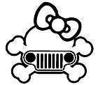 Jeep Skull Girl Bow OEM Wrangler Rubicon 4x4 Lift Decal Vinyl Sticker