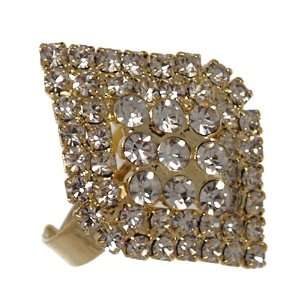  Utah Gold Crystal Adjustable Fashion Ring Jewelry