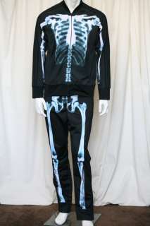   +ADIDAS X RAY Skeleton Bones Black Tracksuit Sweatshirt+Pants M NEW