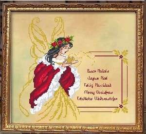 FAIRY XMAS GREETINGS christmas Passione Ricamo counted cross stitch 