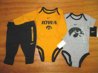   Iowa Hawkeyes onesie short & long sleeve pants 3 6 month NIKE  
