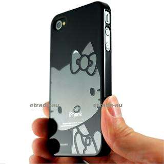 Piano Black Hello Kitty Chrome Hard Case for iPhone 4S  