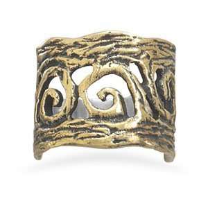   Ornate Cut Out Design Ring Band Is 16mm   Size 8   JewelryWeb: Jewelry