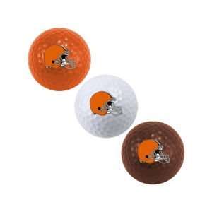 Cleveland Browns Golf Ball Set   Pack of 3: Sports 