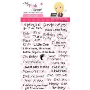 SWEET BABY My Pink Stamper Clear Acrylic Stamp Set:  Home 