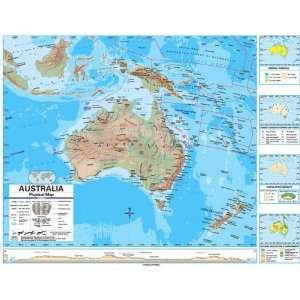 Universal Map 762545550 Australia Advanced Physical Classroom Wall Map 