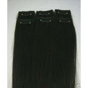   20 Remy Clip in Human Hair Extensions #1 Jet Black 