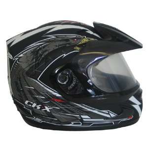  Ckx Iron Eagle Helmet Black Glossy   Youth (l) Automotive