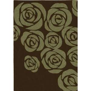  Nourison Skyland Brown Green Roses 36 x 56 Rug (SKY03 