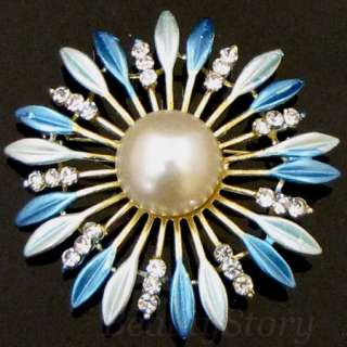 ADDL Item FREE SHIPPING rhinestone crystal flower brooch pin bouquet 