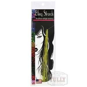    Bling Strands for Hair, Sizzling Lime Green, 18 25 Strands Beauty