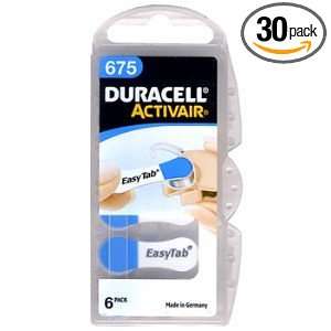   Size 675 Hearing Aid Batteries (30 Batteries): Health & Personal Care
