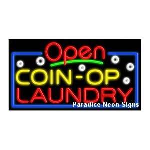 Open Coin Operated Laundry Neon Sign