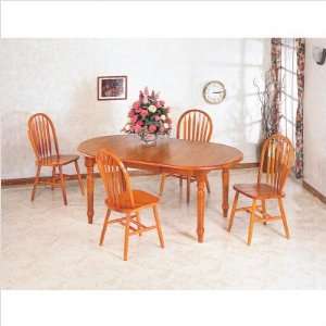   Wildon Home 5372Series Monarch Oval Dining Set in Oak Furniture