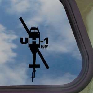  UH 1 Huey Iroquois Helicopter Black Decal Window Sticker 